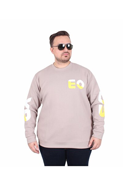 MocGrande Μπλουζάκι με λαιμόκοψη μεγάλου μεγέθους Double Face Pike EO 25703 ΜΠΕΖ