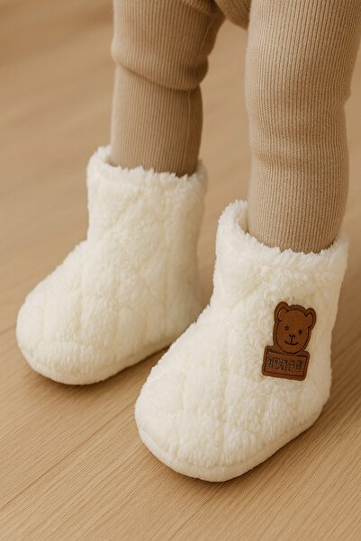 dinamik çocuk Bebek Panduf Patik Unısex Triko Welsoft Kaydırmaz Taban (Tabanölçü 12cm) Kreş Ayakkabısı 6-12ay