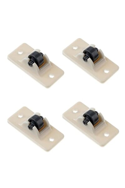 Bibilel Set 4 gliders with wheels, self-adhesive, plastic, for moving small furniture pieces, White, JMB-BBL