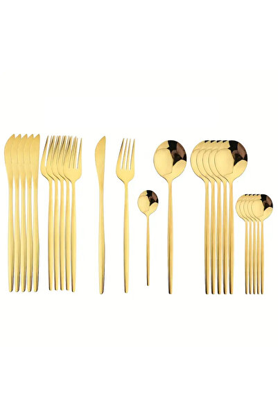 cheffinger Set tacamuri din inox / 24 de piese / 6 cutite de cina / 6 furculite de cina / 6 linguri de cina / 6