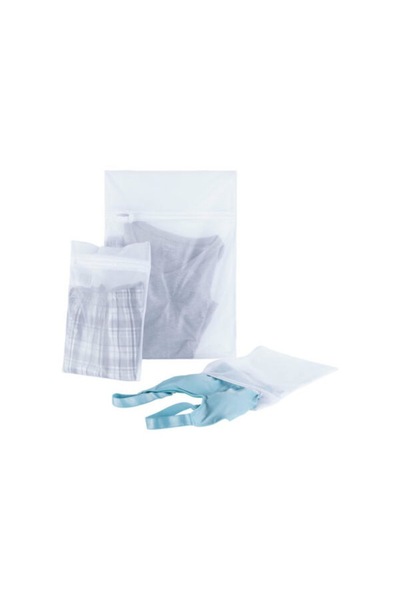 Bibilel Set saculeti pentru masina de spalat, tip plic, pentru haine delicate, 3 piese, inchidere cu fermoar