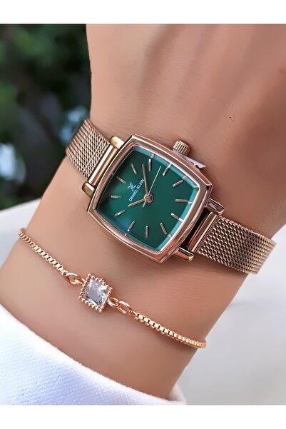 Daniel Klein Orijinal Kadın Kol Saati Su Geçirmez Rose Renk Hasır Çelik Kordo...