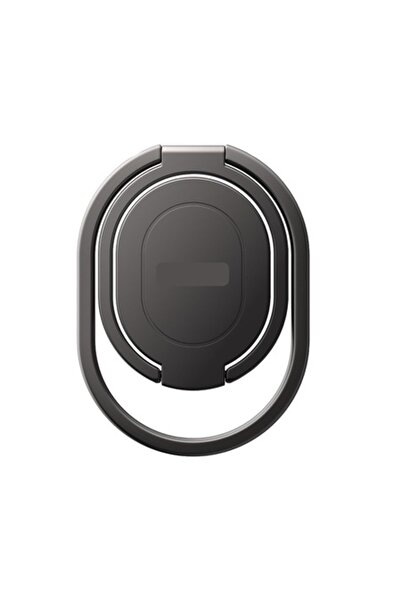 SOHO Metallic Adhesive Magnetic Support with Ring for Phone or Tablet, 360 Degree Rotation, Gray