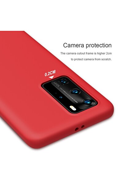 Huawei Compatible Case for P40 Pro Liquid Silicone Red