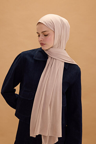 cs camellia scarf Bamboo Combed Shawl - Cream