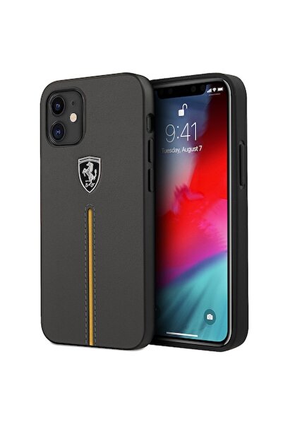 Ferrari Off Track Leather Case for Apple iPhone 12 mini - Black