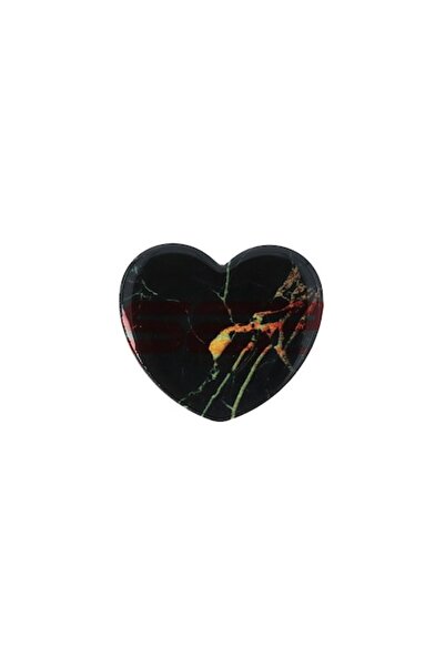 SOHO Phone or tablet stand, heart-shaped popsocket, Black