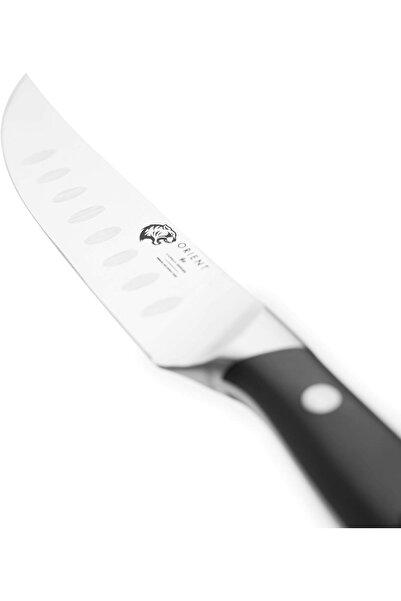 Orient Steak knife set, 4 pieces, non-serrated, made of German X50 Ultra + stainless steel, black