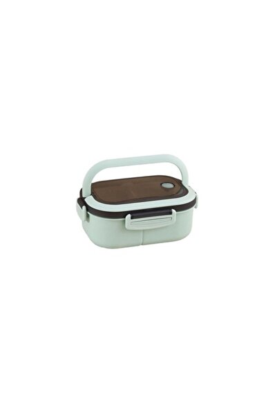 OEM Lunch box with utensils, 1.2 L, 14 x 21 cm, plastic, handle, green