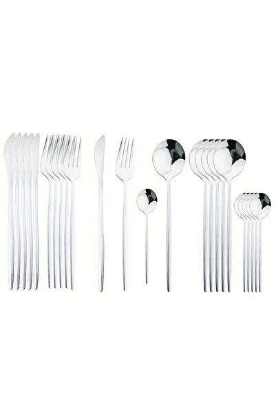 cheffinger Set tacamuri din inox / 24 de piese / 6 cutite de cina / 6 furculite de cina / 6 linguri de cina / 6