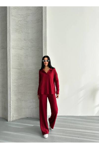 ezber moda Women's Cotton Polo Neck Double Set