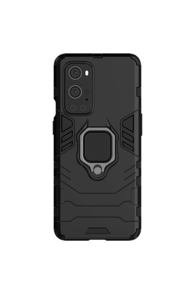 OEM Ring Armor KickStand Shockproof Case for OnePlus 9 Pro, Black