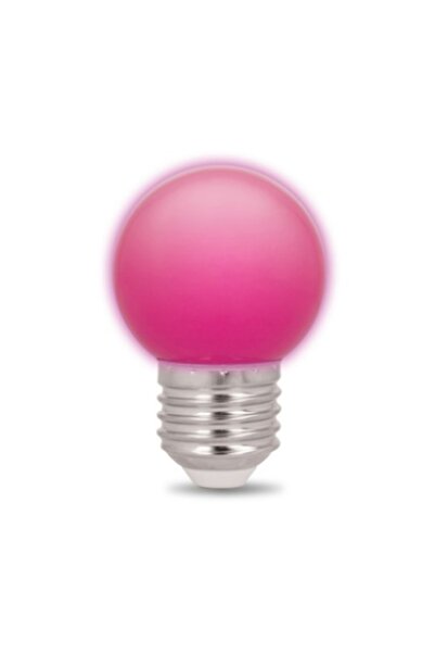 OEM Set of 5 LED Bulbs E27 G45 2W for Garland, Pink