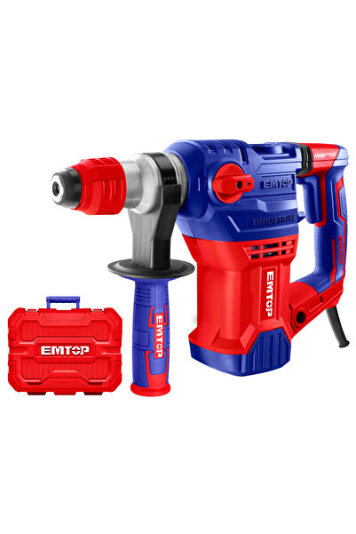 EMTOP Ciocan rotopercutor electric, 1500W, 5.5J, 3 burghie și 2 dălți incluse...