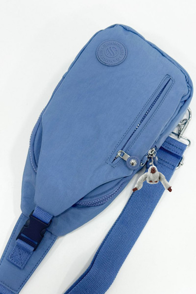 Freedom Țesătură unisex, rezistentă la apă, bretea crossbody geantă + cadou breloc cu maimuță