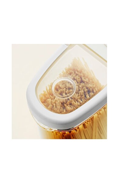 Bibilel Storage jar with lid, cereal dispenser, pasta, flour, 2.3l, Transparent, IKA-BBLFMD323