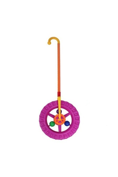 Bibilel Kids Roata de impins cu maner pentru copii minim 2 ani, Multicolor