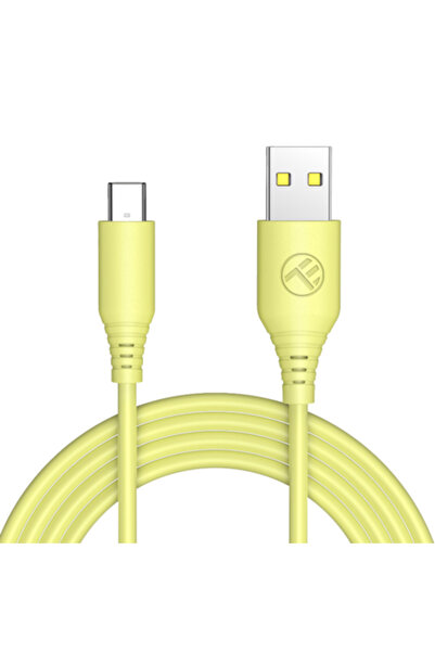 TELLUR Cablu Date si Incarcare USB-A - USB-C Tellur, 18W, 1m, Galben