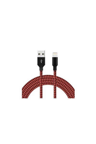 SOHO Charging Cable for iPhone, iPod, iPad, Red/Black