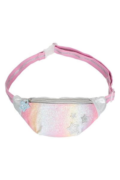 Bibilel Τσάντα μέσης με γκλίτερ και αστέρια, μοντέλο ουράνιου τόξου, για κορί...