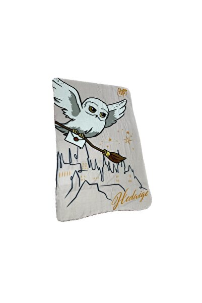 SOHO Fleece Blanket 100x150 cm, Hedwige Model, Harry Potter Series, Grey