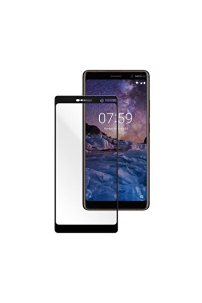 OEM Tempered Protective Glass 9H, Black, for Nokia 7 Plus