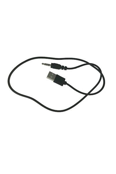 OEM Cablu de alimentare cu mufă USB mascul la mufă jack mascul de 3,5 mm cu 4 contacte, lungime 60 cm, negru
