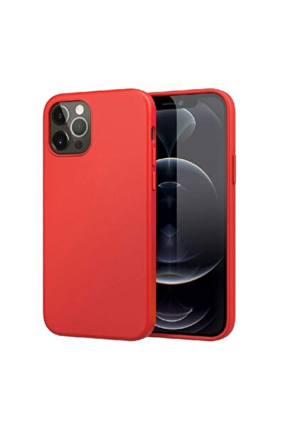 Bibilel Husă de protecție din silicon moale pentru iPhone 12 Pro, roșie