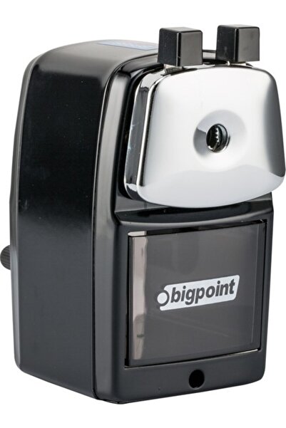 Bigpoint Masa Tipi Kalemtraş - 1 Adet, Mavi, Büyük Boy, Dayanıklı Metal Bıçaklı, Mekanizmalı, Klasik