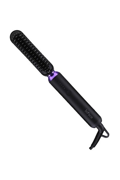 inFace Electric Hair Styling Brush, Ionic Function, 5 Temperature Levels, 25W, Black Purple