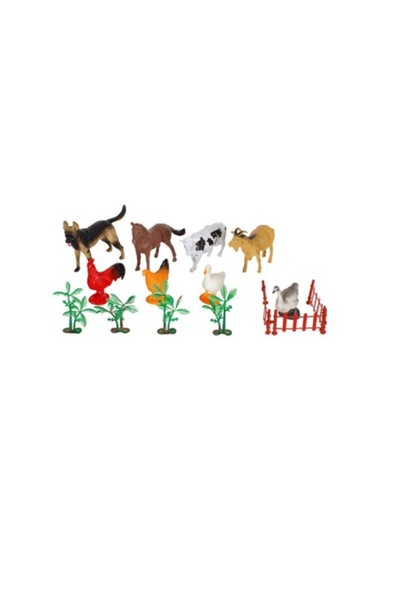 OEM Set figurine animale de la ferma, 16 piese, Plastic, 3 ani, 20x8x34cm