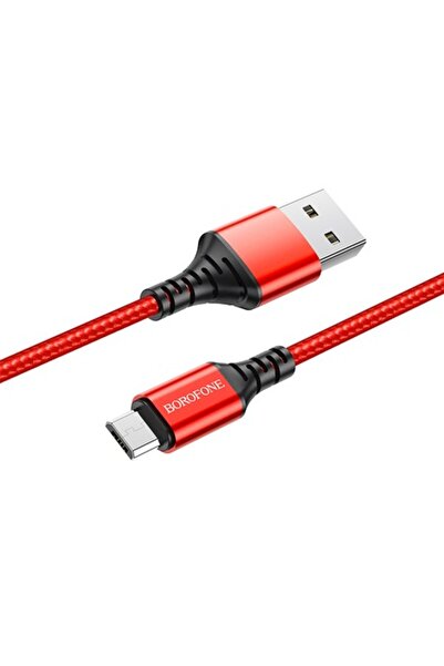 Borofone Cablu de date și încărcare USB-A la MicroUSB BX54 Ultra Bright - Roșu