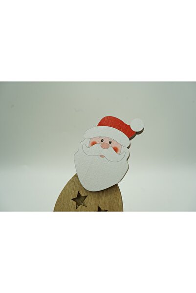 Bibilel lighted Santa Claus decoration, brown, 10x5x19 cm, wood, indoor/outdoor