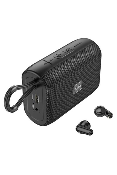 Hoco Μίνι Φορητό Ηχείο + Ακουστικά Bluetooth, 1200mAh, 5W - (HC15) - Μαύρο