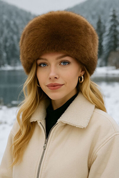 Neşeli Butik γυναικεία ψεύτικη γούνα ρωσικό σλαβικό καπέλο καλπάκι NBAKS004