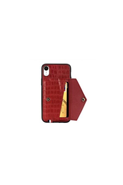 SOHO Case for iPhone XR, Protective Cover, Card Pocket, Bumper, Red