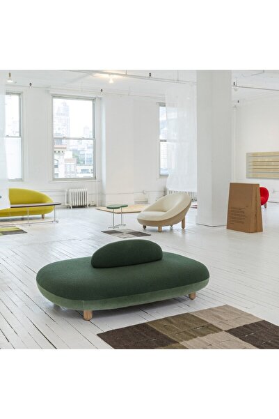 SCY Clara Modern Puf Bench Lobi Koltuğu Yastık Detaylı Kanepe