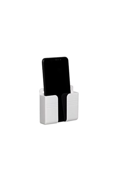 OEM Universal wall phone holder, 8.6 x 2.8 x 9 x 9 cm, white plastic