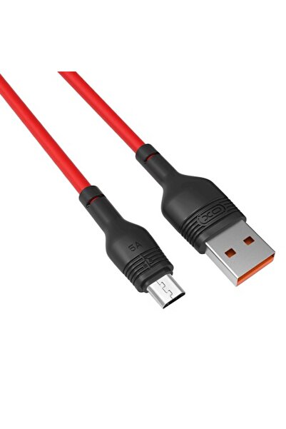 XO Design Кабел за данни и зареждане USB-A към microUSB NB55, 40W, 1m, червен