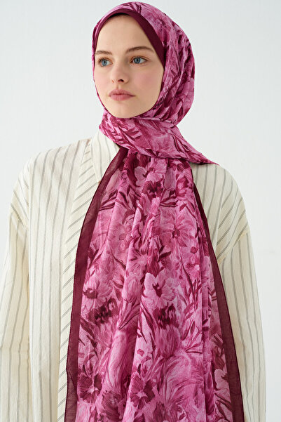 cs camellia scarf Paradise Kraş Shawl - Plum