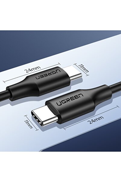 Ugreen USB-C to USB-C Transfer and Fast Charge Cable, 3A, 3m, Black