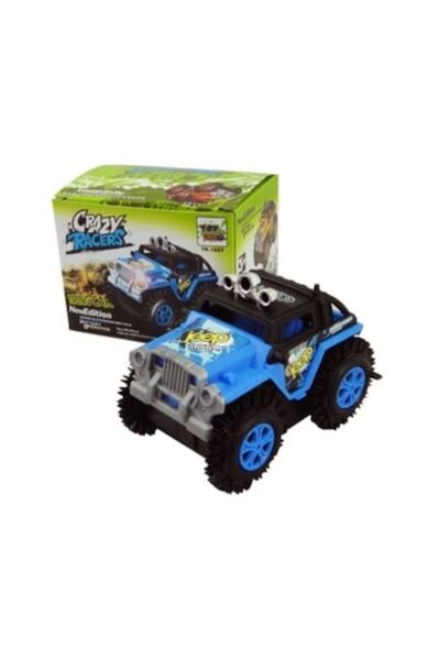 Bibilel Masina de teren Bibilel, model Jeep, cu baterii, Albastru