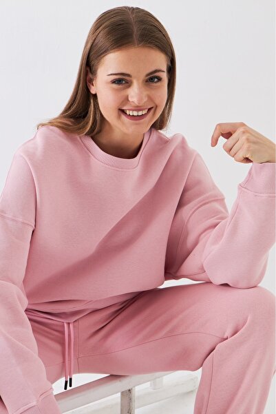 The Champ Clothing Unisex Oversize Sweatshirt Basic Pink – Crew Neck, 3 Thread Fleece