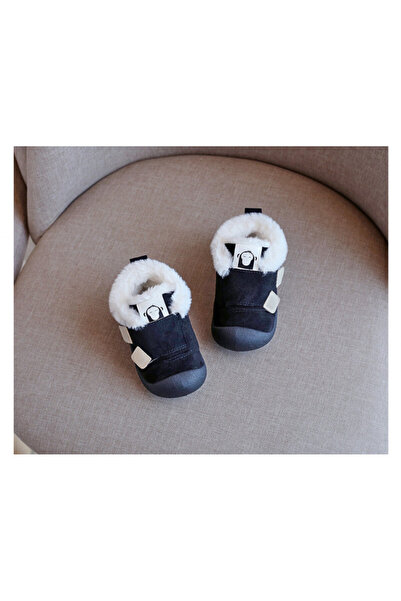 Superbaby Black fur-lined shoes - Snow
