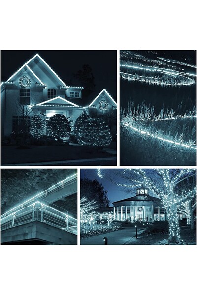 Flippy Christmas Installation, 22 m, 528 LED Lights, Light Hose, Cool White, Transformer, Sectionable, 220V