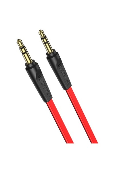 Borofone Καλώδιο ήχου, BL6, 3,5 mm σε 3,5 mm, 2m, AUX, TRS - TRS, Κόκκινο