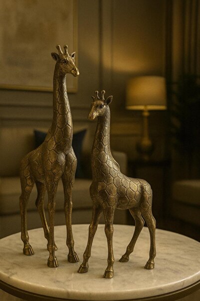 EVSA DEKORATİF 2 Lİ ZÜRAFA BİBLO & DEKORATİF OBJE