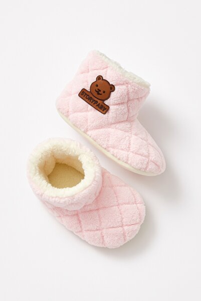 dinamik çocuk Baby Panduf Booties Unisex Knitwear Welsoft Anti-Slip Sole (Sole Size 12cm) Nursery Shoes 6-12 Months