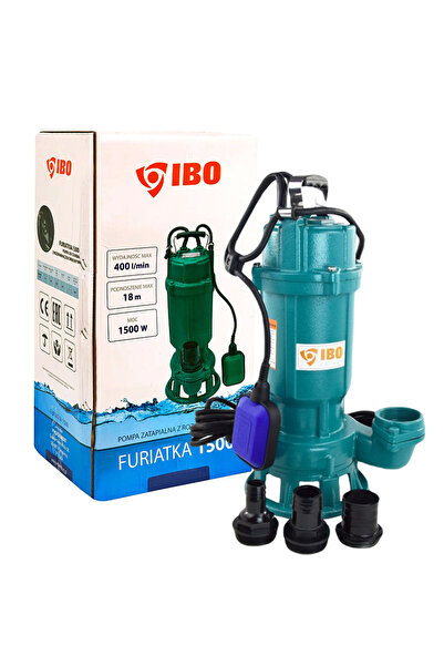 Ibo Dambat Pompa apa murdara cu plutitor si tocator Furiatka 1500, 1500 W, 24 mc/h, inaltime refular