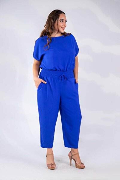 Roxxlen Salopetă cu talie elastică mărime mare 333474